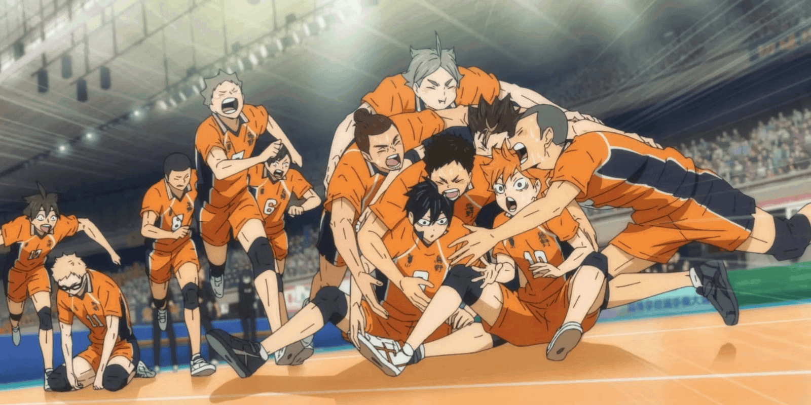 Karasuno win against Inarizaki in Haikyuu. 