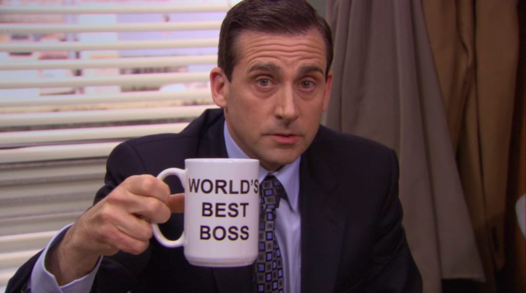 Steve Carell as Michael Scott in The Office.