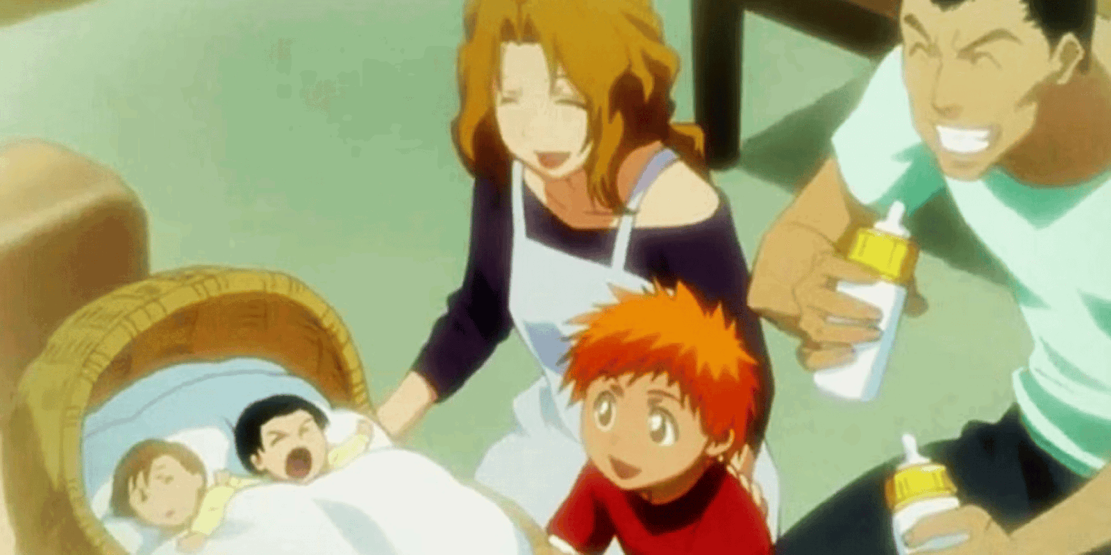 Ichigo's earlier years with his family in Bleach. 