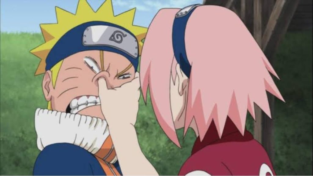 Sakura and Naruto annoying each other