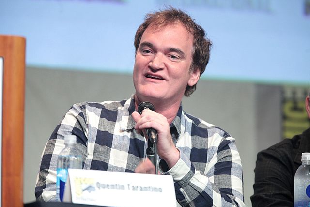 Quentin Tarantino speaking at the 2015 San Diego Comic Con International