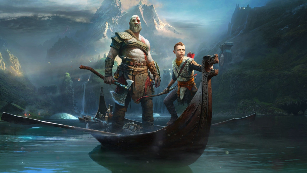 Kratos and Atreus in God of War.