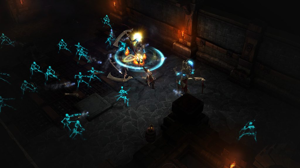 A still from Diablo 3, featuring the game's combat.