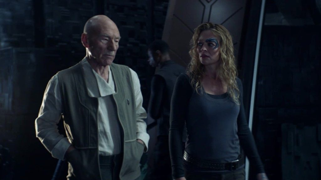 Patrick Stewart and Jeri Ryan in Star Trek: Picard