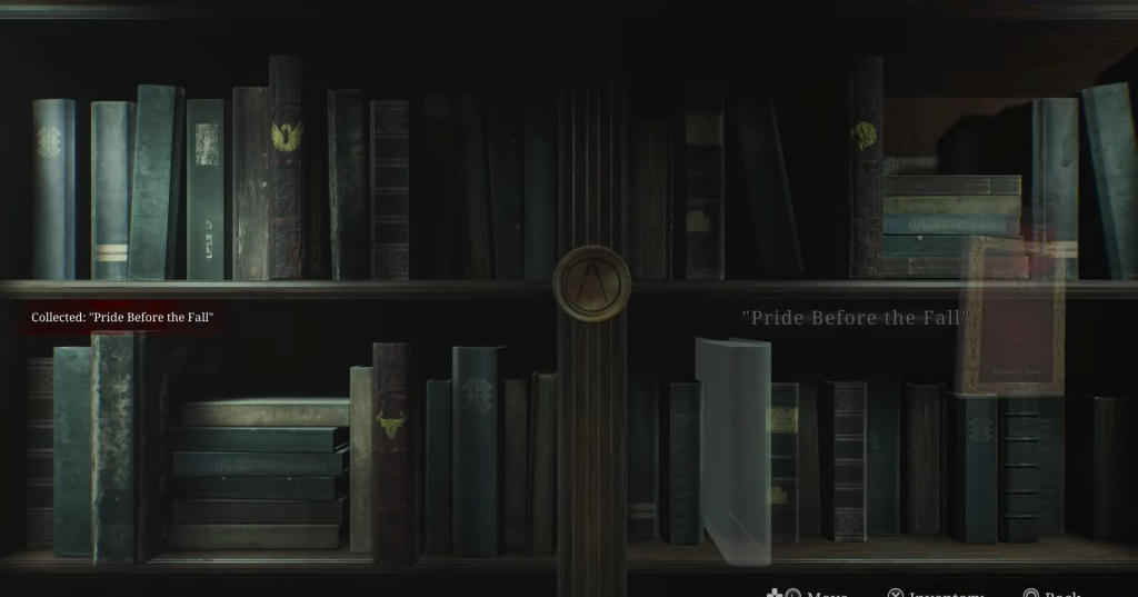 Silent Hill 2 remake reading room puzzle.