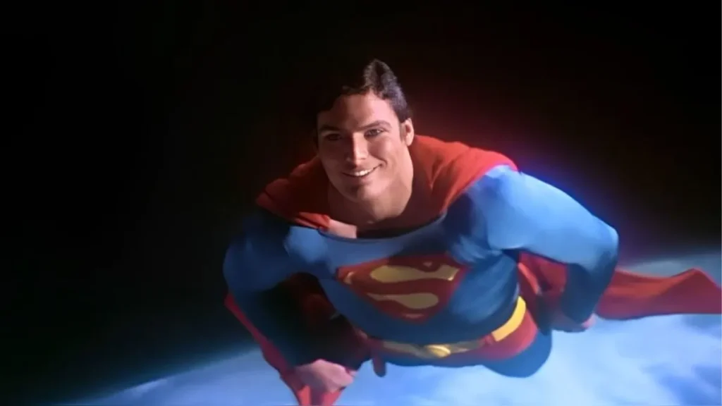 Christopher Reeves in Superman: The Movie. 