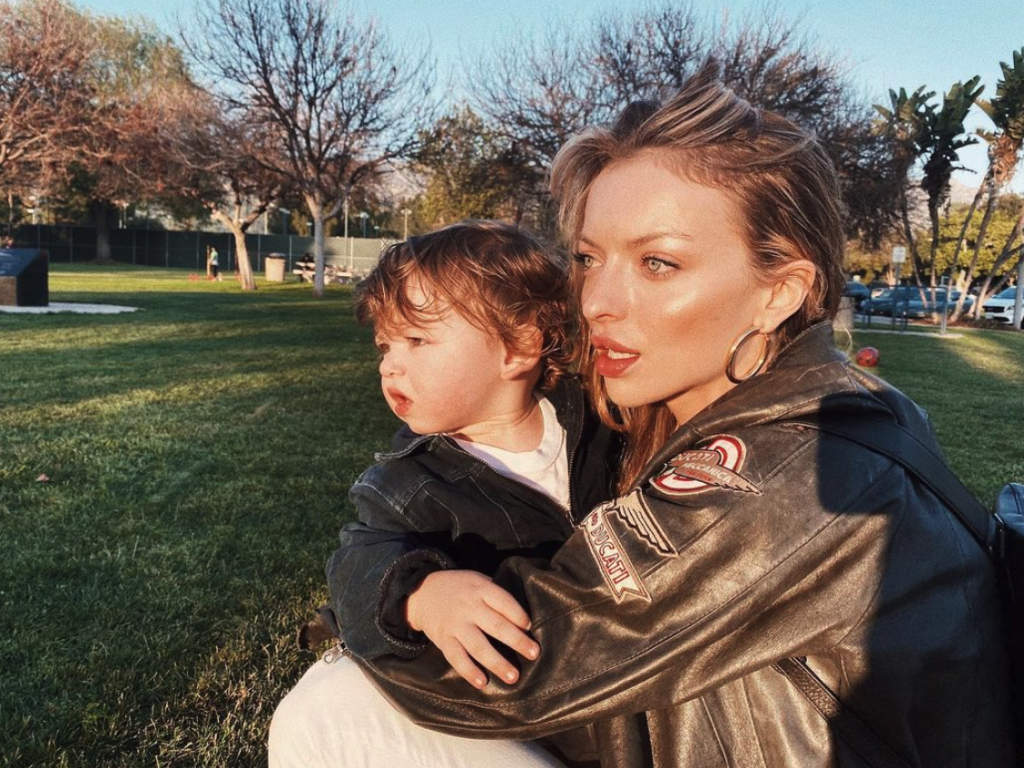 Francesca Eastwood and her young son Titan, Instagram