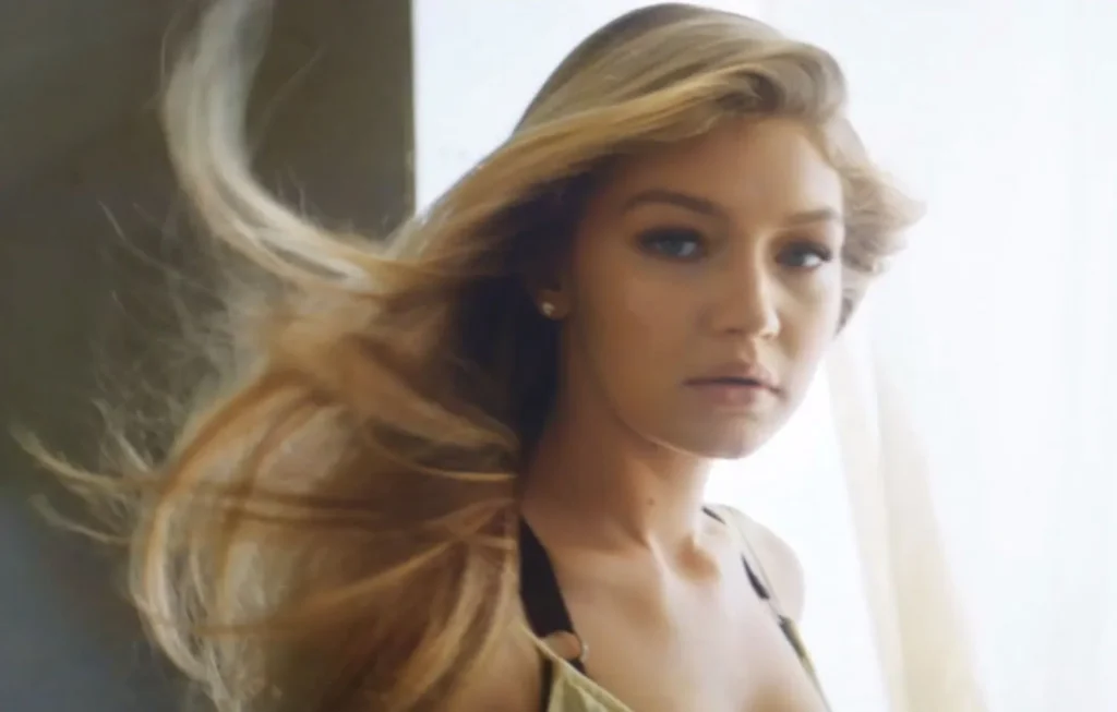 Gigi Hadid in How Deep Is Your Love MV. 