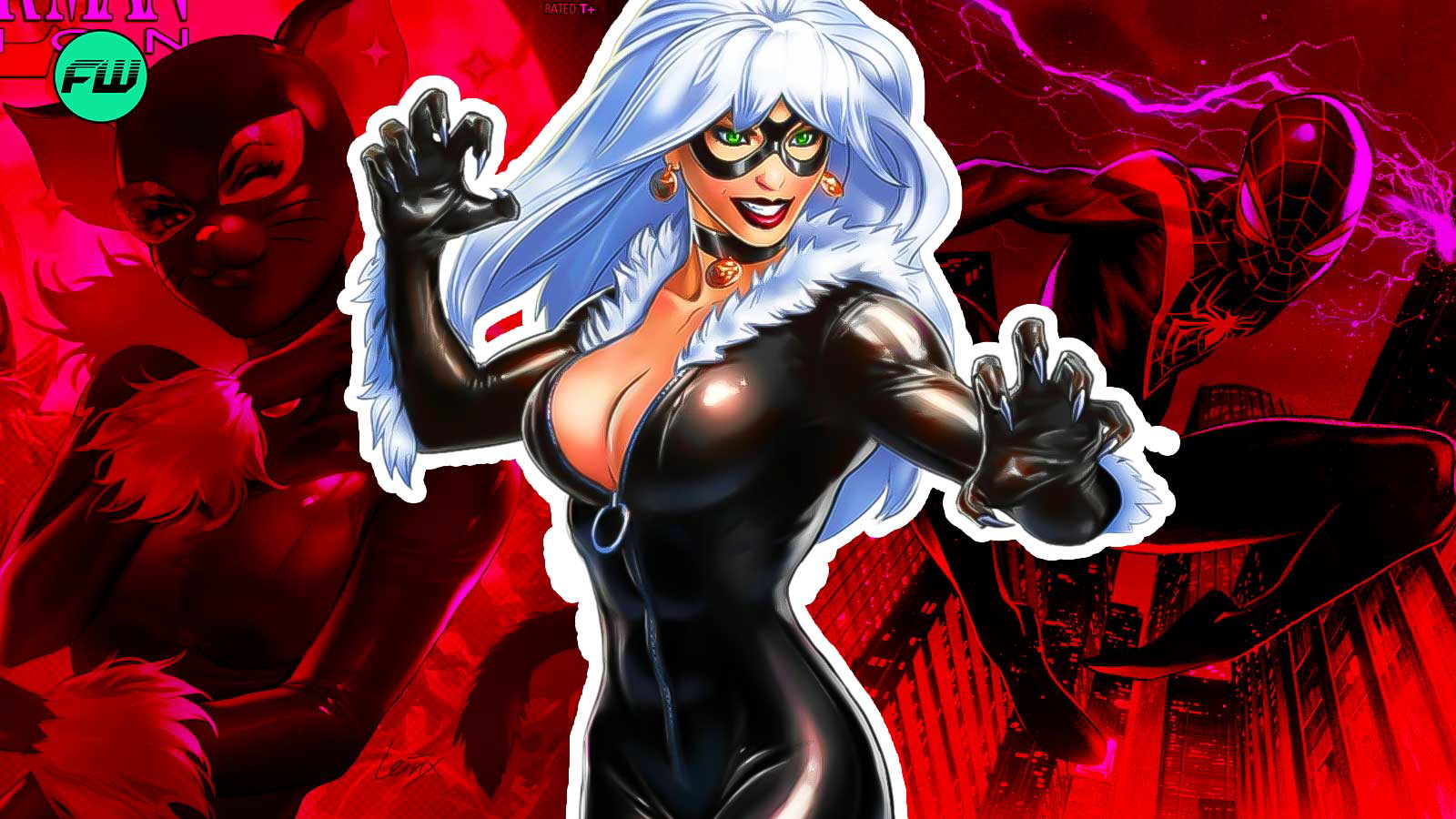 black cat, miles morales , felicia hardy