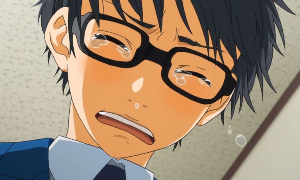 Kousei Arima crying in Your Lie in April