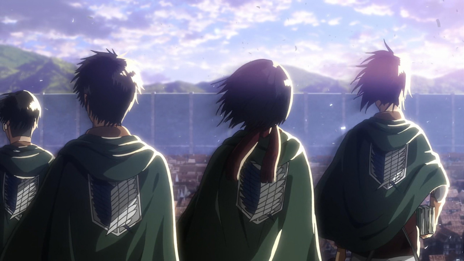 The members of Survey corps are visible in the picture with their backs visible in AOT