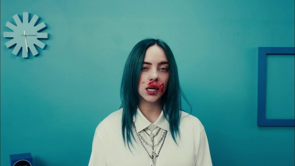 Billie Eilish in Bad Guy MV. 