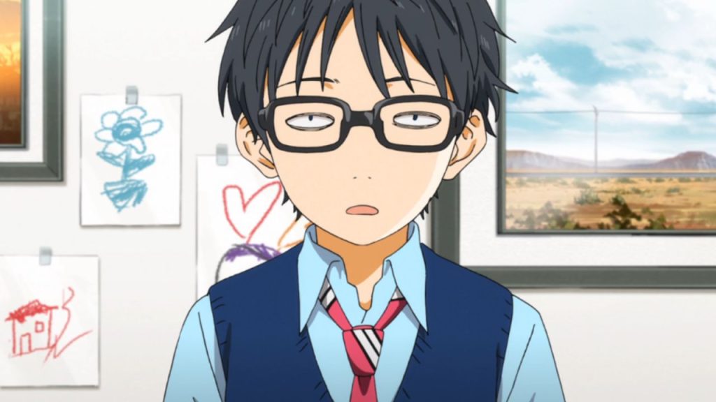 Kousei Arima bored or tired in Your Lie in April