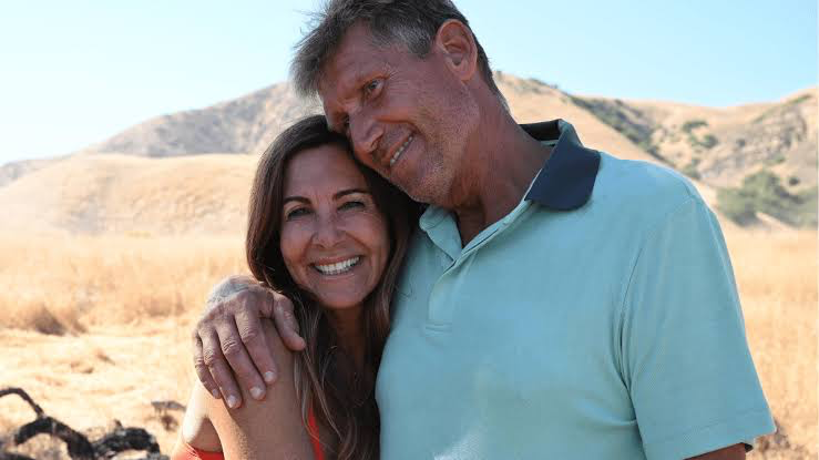 Gerry Turner with Leslie Fhima on The Golden Bachelor | image: ABC 