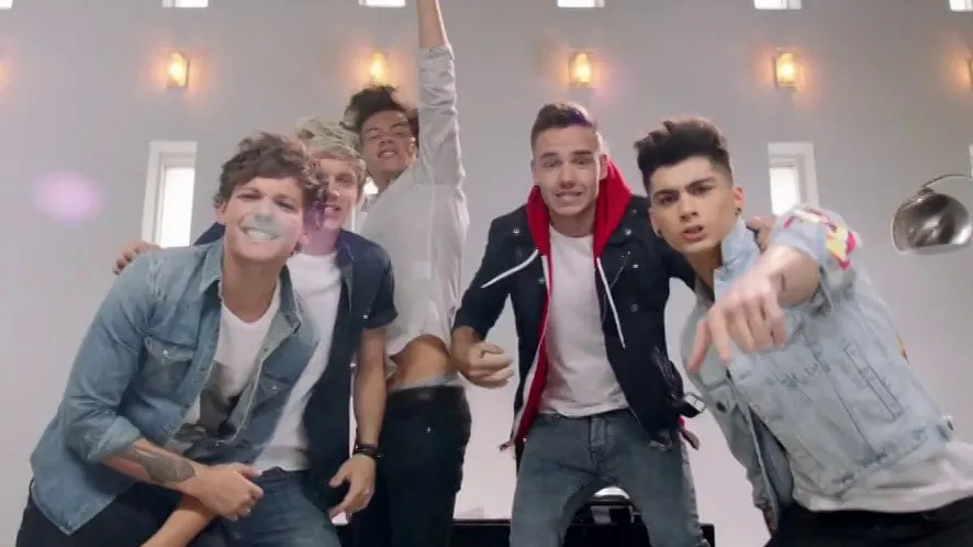 A still from One Direction's Best Song Ever music video