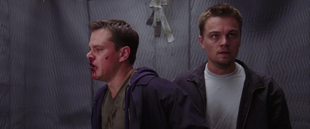 Matt Damon (left) and Leonardo DiCaprio in The Departed (2006)