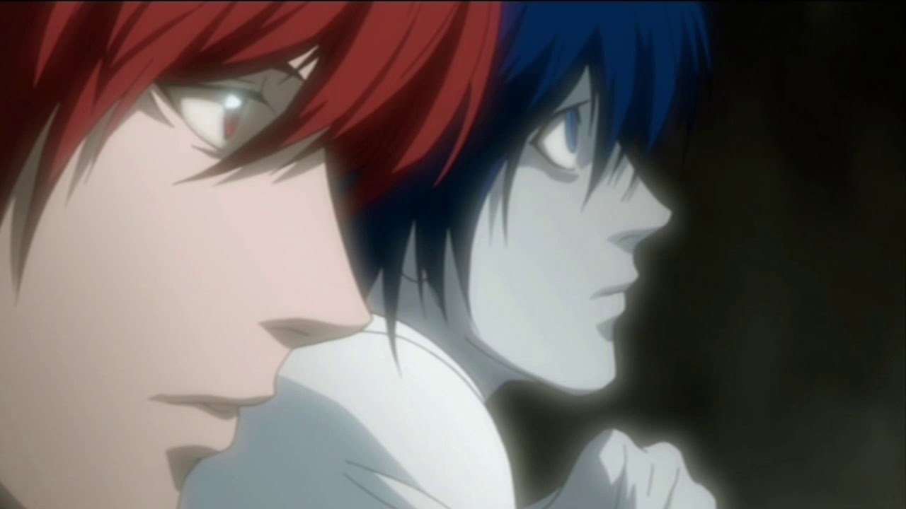 L is revealed to Light in Death Note. 