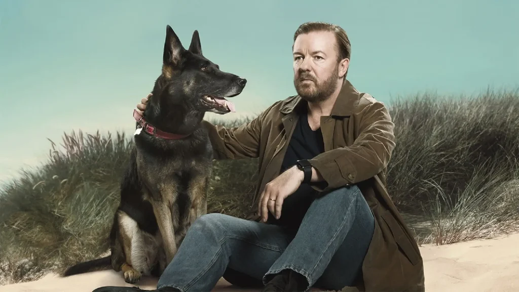 Ricky Gervais in a still poster from After Life | Credit: Netflix