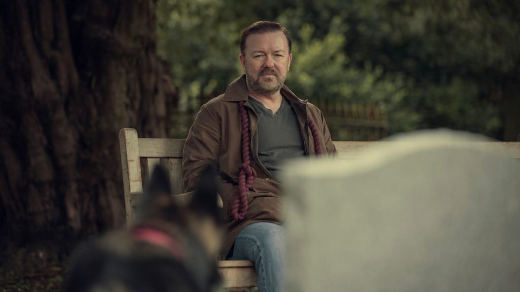 Ricky Gervais in a still from After Life | Credit: Netflix