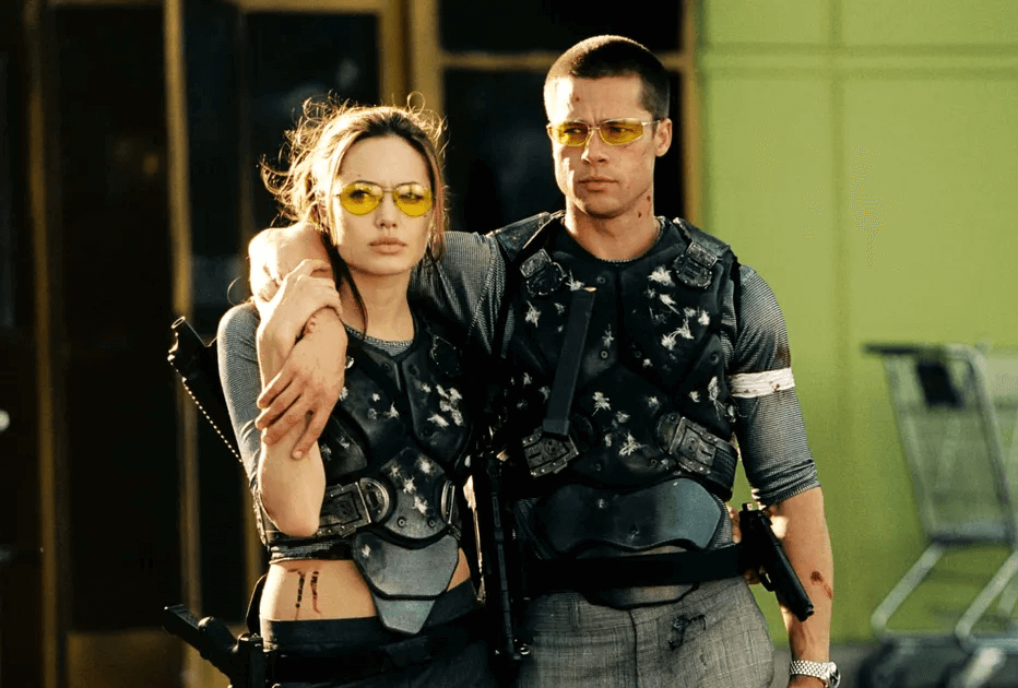 Angelina Jolie and Brad Pitt in Mr. and Mrs. Smith (Credits: 20th Century Studios)