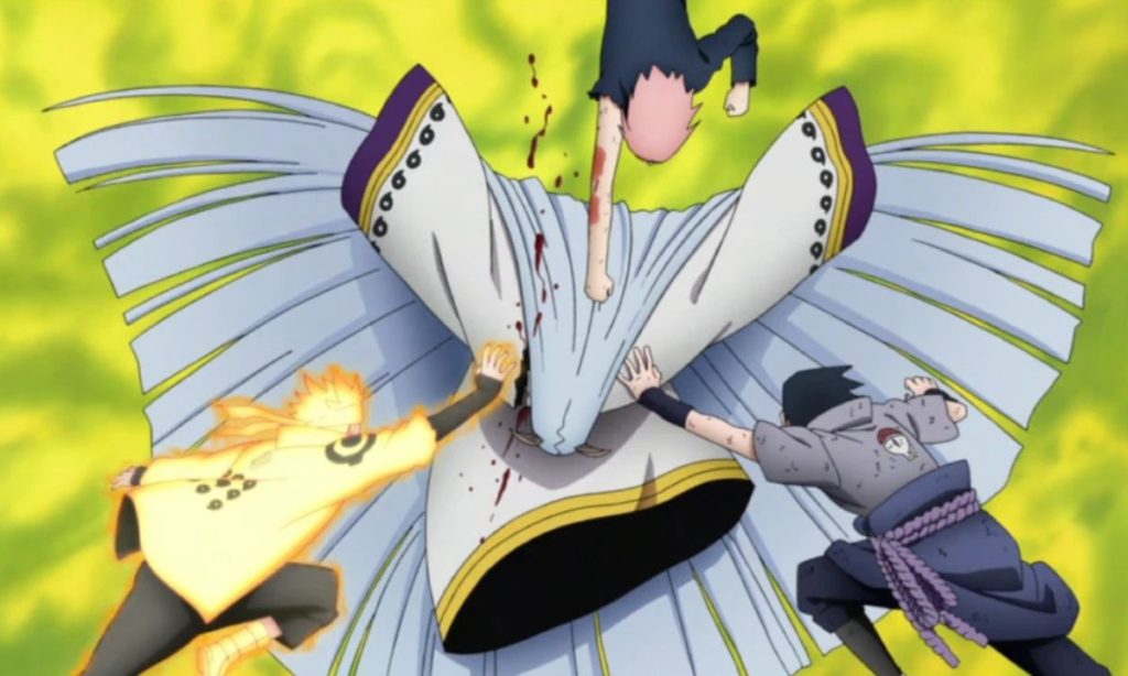 Team 7 defeating Kaguya.