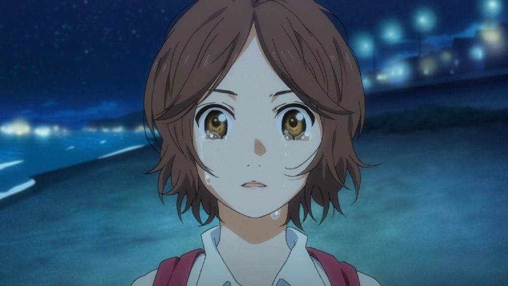 Tsubaki crying in Your Lie in April