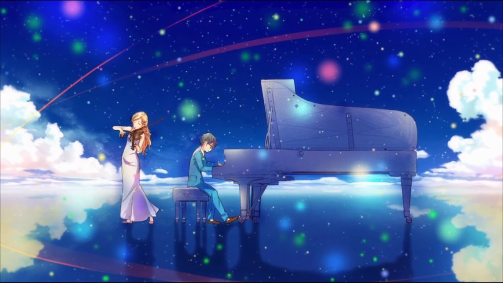 Kosei and Kaori performing in Your Lie in April