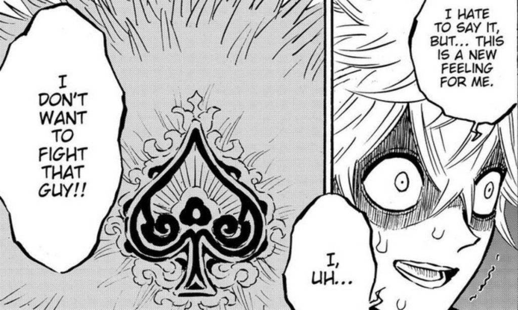 Luck panics after witnessing Zenon's power in Black Clover | Credits: Viz Media