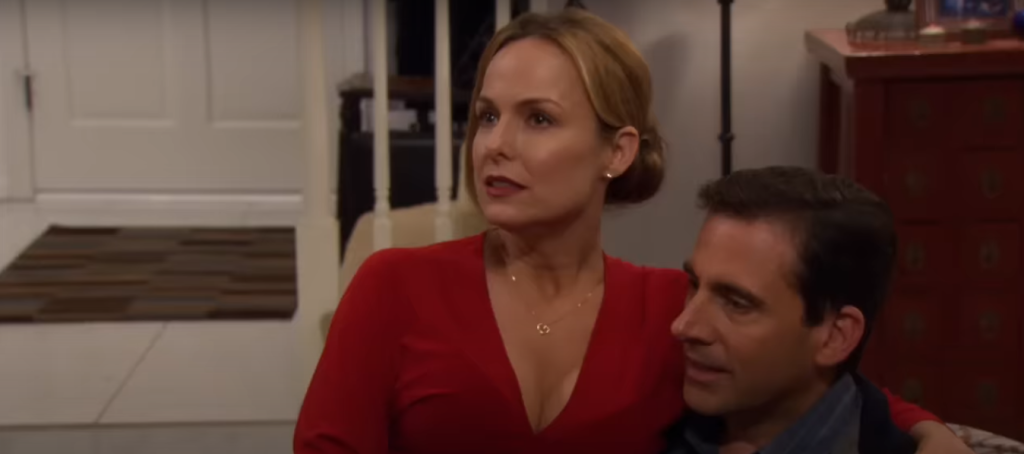 Steve Carell and Melora Hardin in The Office