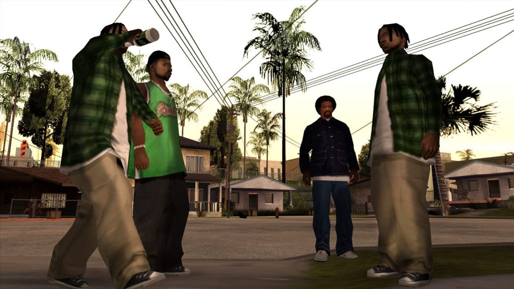 the image shows the gang in GTA San Andreas 