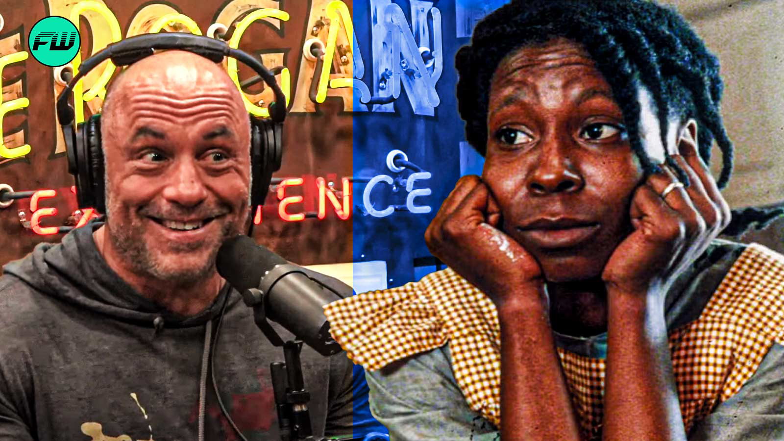 Joe Rogan and Whoopi Goldberg