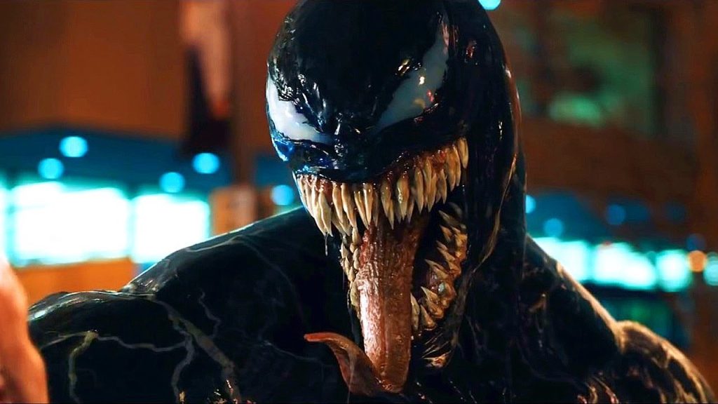 Tom Hardy as Venom in 2018's Venom. 