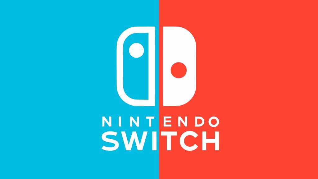 nintendo switch logo blue and red uhd 4k wallpaper