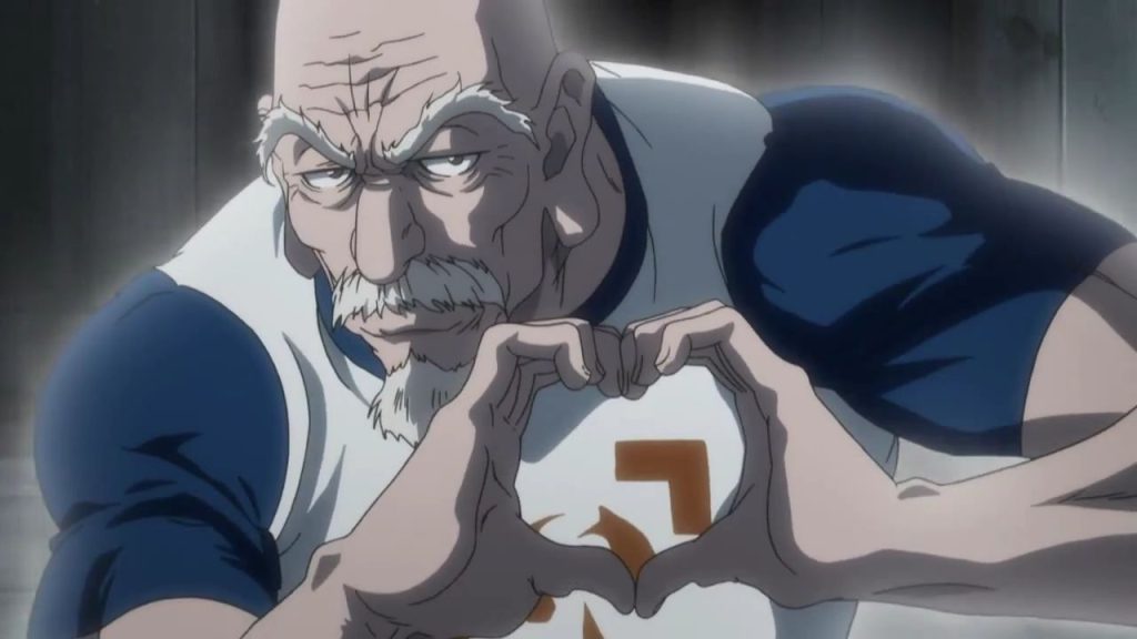 Isaac Netero from Hunter x Hunter.