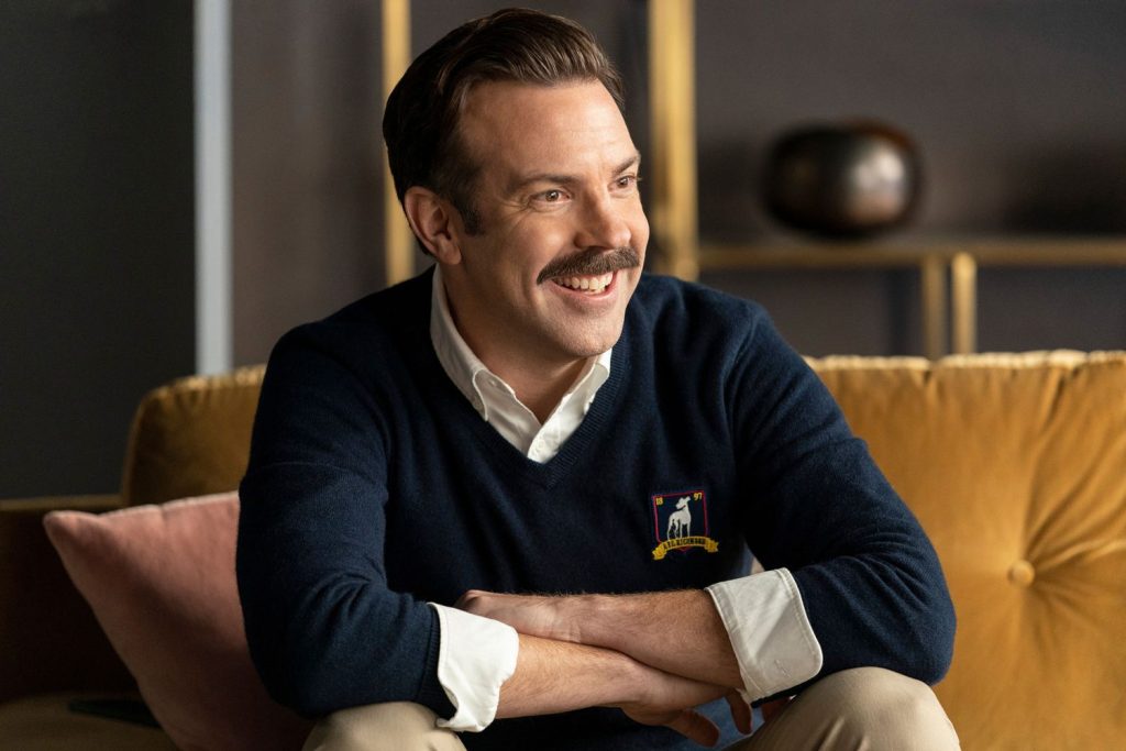 Jason Sudeikis in a still from Ted Lasso