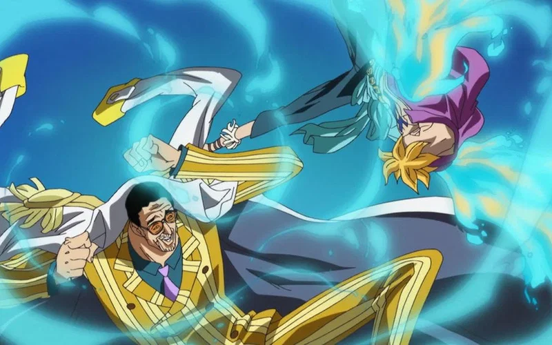 Kizaru Vs. Marco in One Piece _ Credits_ Toei Animation