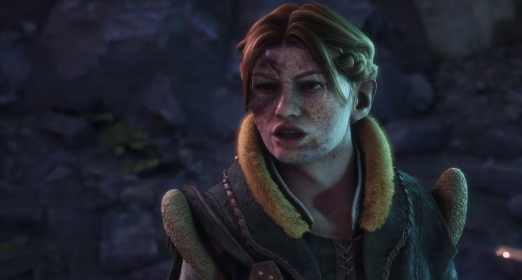 Dragon Age: The Veilguard screenshot of Lace Harding with scars