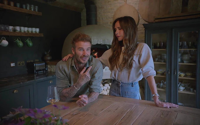 David and Victoria Beckham in their Netflix docuseries.