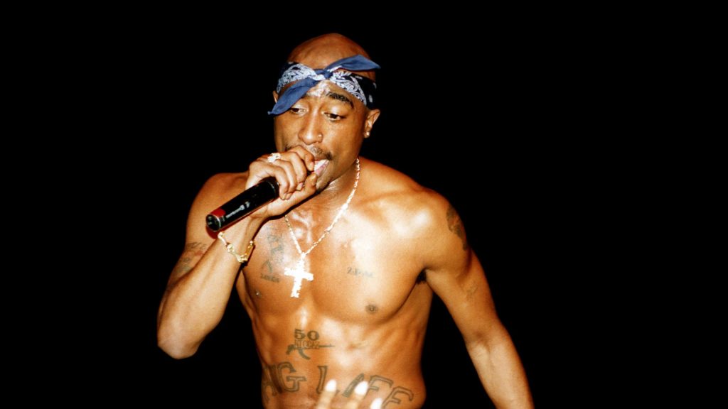 Tupac Shakur performing All Eyez on Me [Credit Interscope Records]