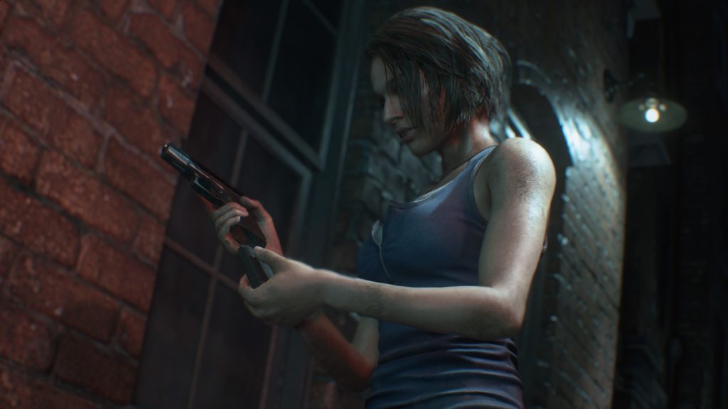 the image shows Jill Valentine from Resident Evil 3 