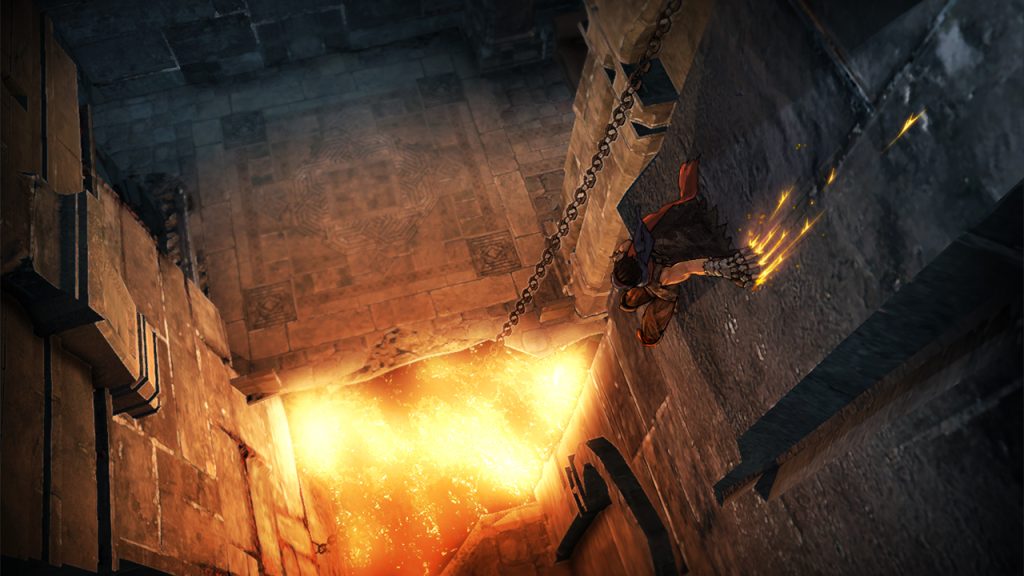 the image shows player parkouring in Prince of Persia 