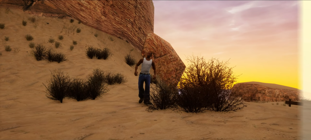 An in-game screenshot from Grand Theft Auto: The Trilogy – The Definitive Edition