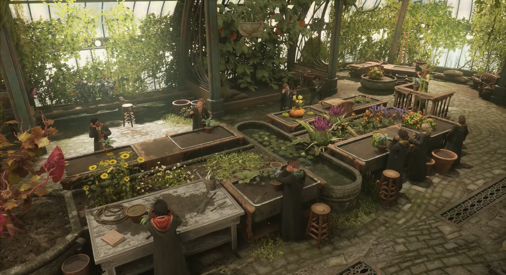 The Herbology class in Hogwarts Legacy.