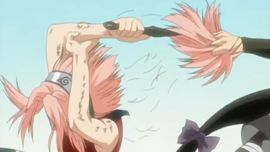 sakura haruno cutting her hair