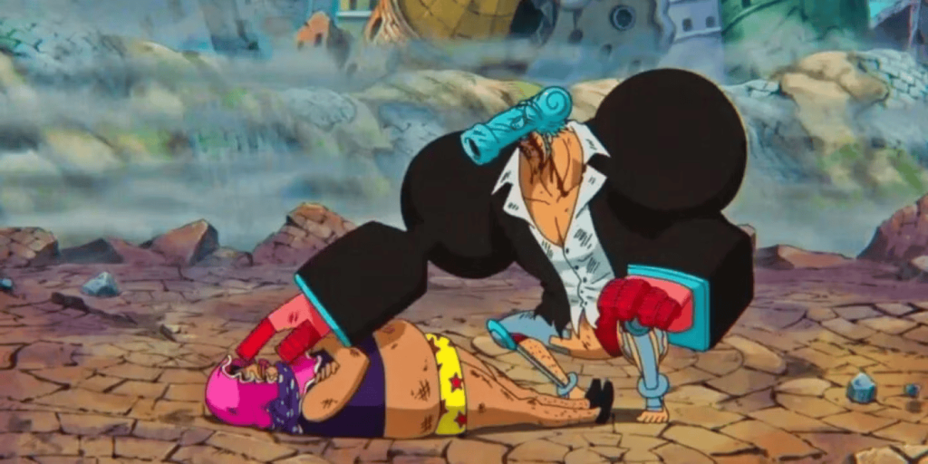 A still from the Dressrosa Arc