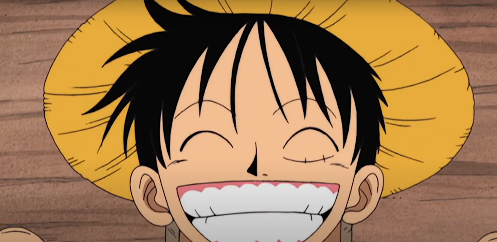 Luffy smiles in a still from Loguetown arc in One Piece