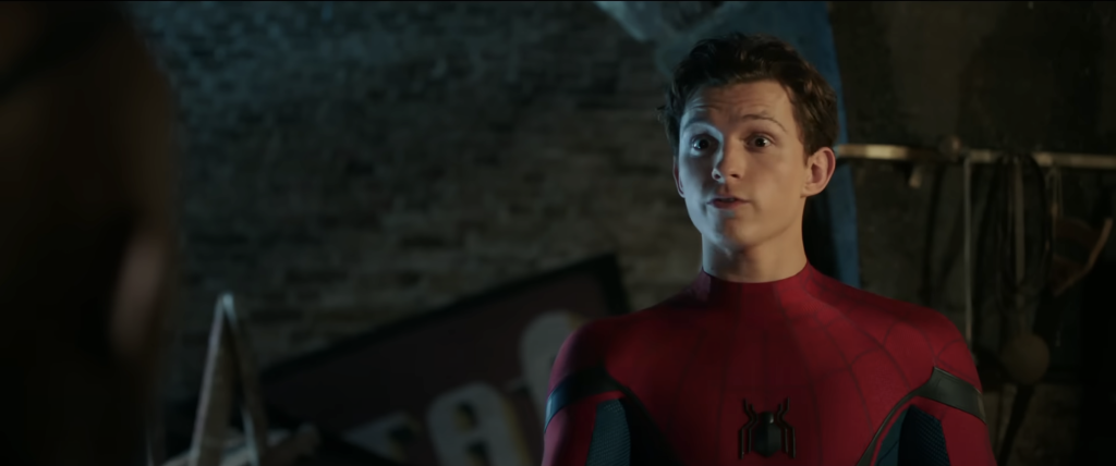 Screenshot of Tom Holland from Spider-Man: Far From Home Trailer - Sony Pictures Entertainment (Marvel Studios)