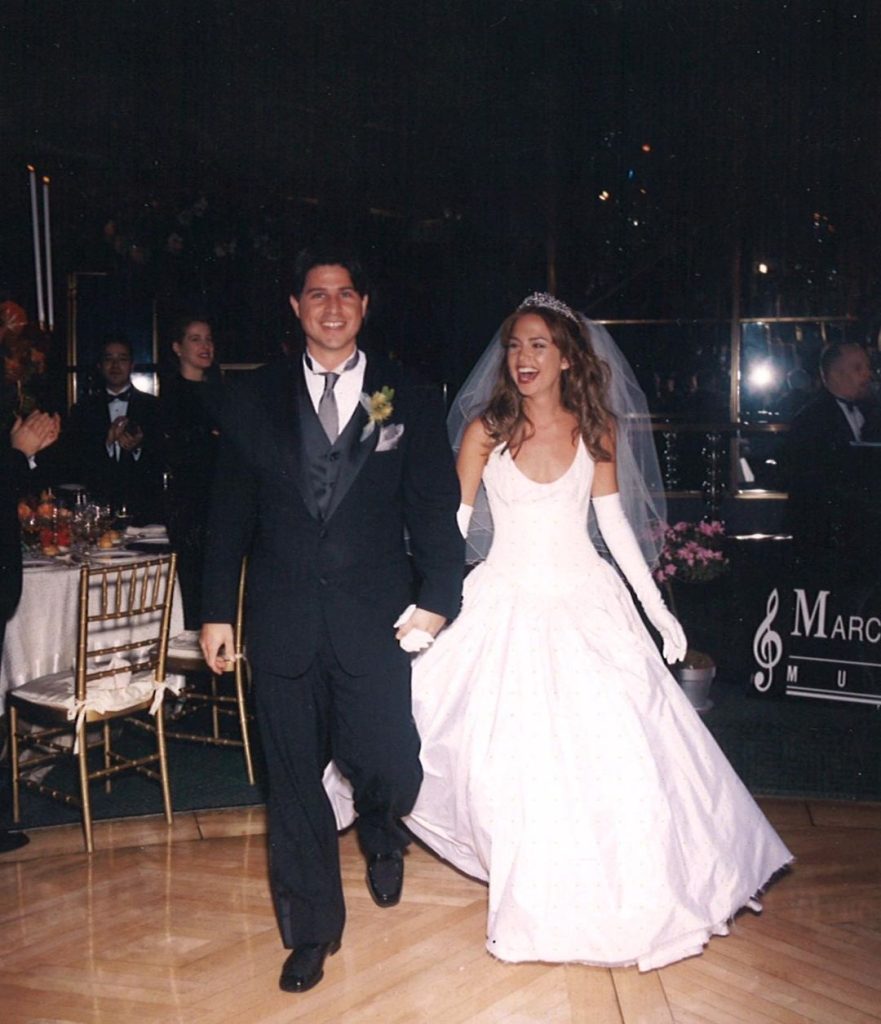 Rachel Zoe and Rodger Berman on their wedding day