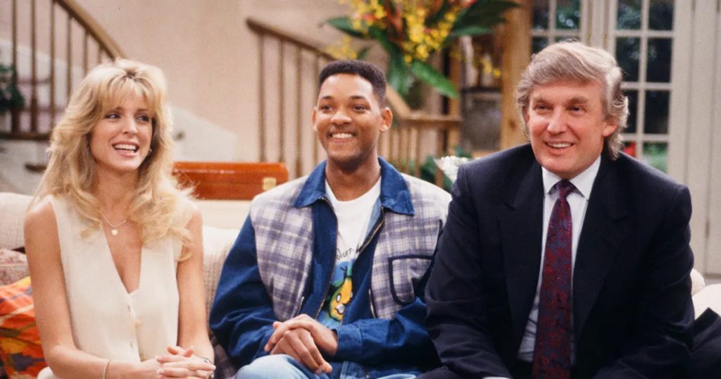 Marla Maples, Will Smith and Donald Trump in The Fresh Prince of Bel-Air