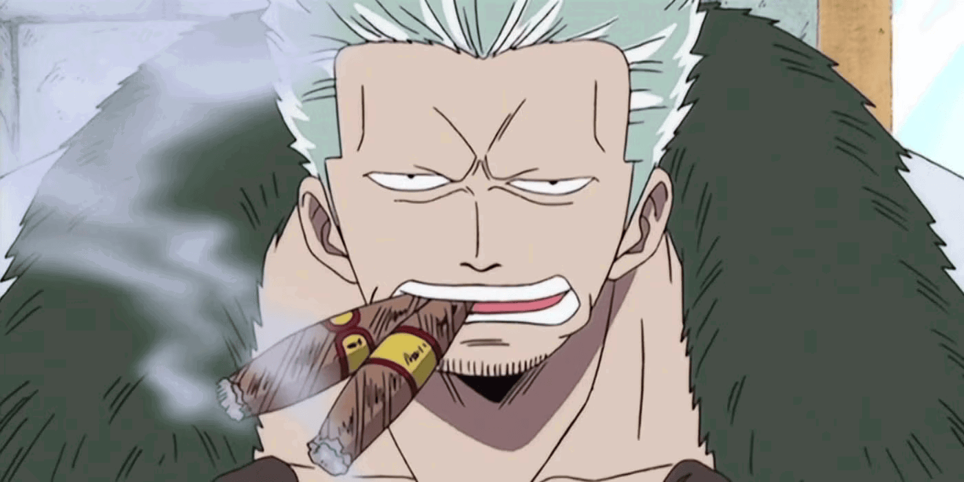 Smoker's introduction in One Piece. 